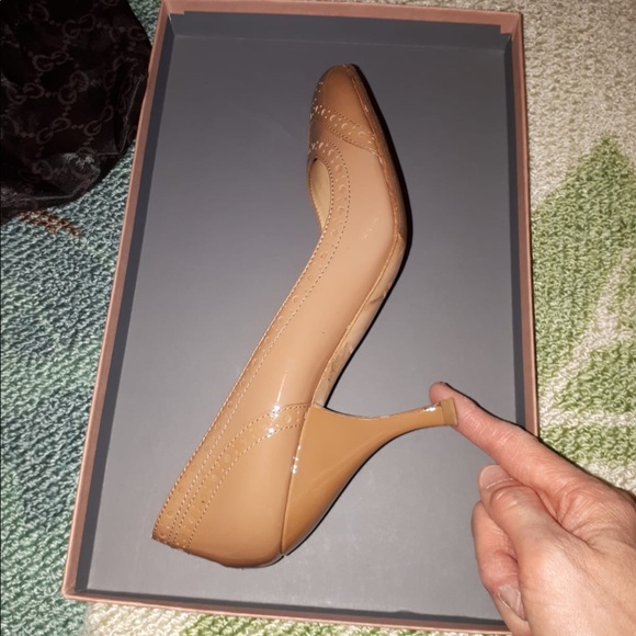 Miu miu kitten heel, beige patent leather - Picture 2 of 3